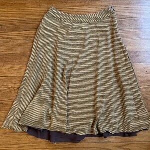 Jones New York Lined 100% Silk Patterned Skirt